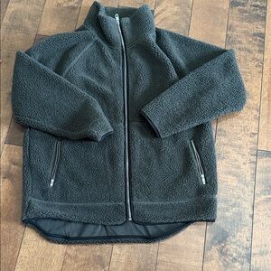 Cozy dark Green Fleece Jacket